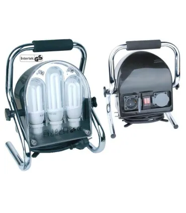 FOCO SUELO LUZ FRIA 3 LAMP.BAJO CONSUMO 300W 30680
