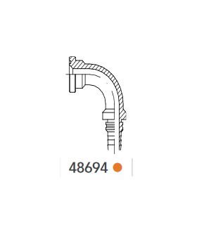 INTERLOCK BRIDA CAT 3/4 Ø41,3 CODO 90° DN 3/4"