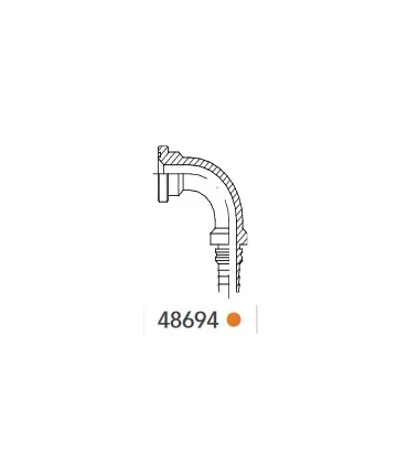 INTERLOCK BRID CAT 1 1/4" Ø54 CODO 90° DIN 1"