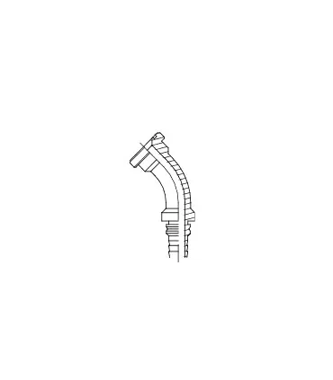 INTERLOCK BRID CAT 1 1/4" Ø54 CODO 45° DIN 1"