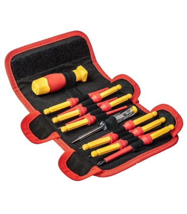 ESTUCHE DESTORNILLADOR 13+1 DE VARILLAS AISLADAS 1000V