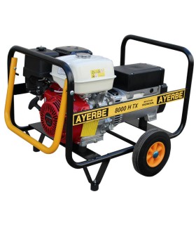 GRUPO ELECTROGENO TRIFASICO 13CV MOTOR HONDA 8/9 KVA GASOLINA CON RUEDAS.ARRANQUE MANUAL