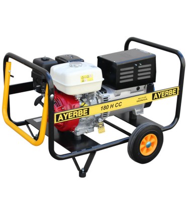 MOTOSOLDADORA AY-180CC 9 CV GASOLINA 150A-30%, 120A-60%, GENERADOR 5KVA MONOF.