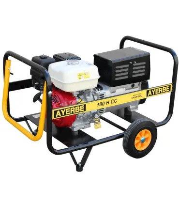 MOTOSOLDADORA AY-180CC 9 CV GASOLINA 150A-30%, 120A-60%, GENERADOR 5KVA MONOF.