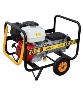 GRUPO ELECTROGENO MONOFASICO 13CV MOTOR HONDA 8/9 KVA GASOLINA CON RUEDAS.ARRANQUE MANUAL