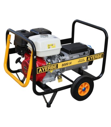GRUPO ELECTROGENO MONOFASICO 13CV MOTOR HONDA 8/9 KVA GASOLINA CON RUEDAS.ARRANQUE MANUAL