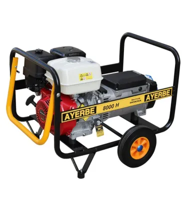 GRUPO ELECTROGENO MONOFASICO 13CV MOTOR HONDA 8/9 KVA GASOLINA CON RUEDAS.ARRANQUE MANUAL
