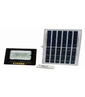 FOCO FIJO LED 25W CON PANEL SOLAR +MANDO