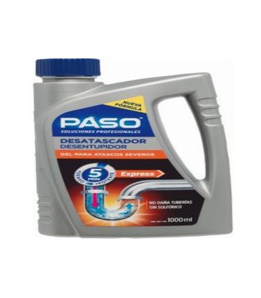 BOTELLA 1 LIT DESINCRUSTANTE DESATASCADOR WC GEL EXPRESS PASO