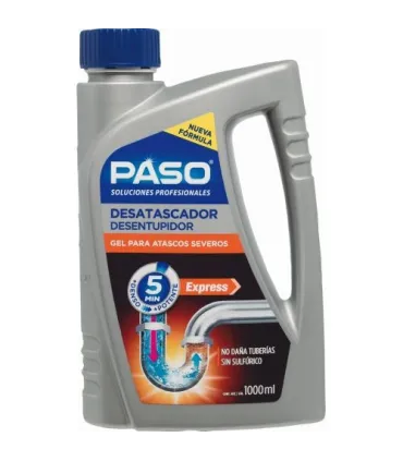 BOTELLA 1 LIT DESINCRUSTANTE DESATASCADOR WC GEL EXPRESS PASO