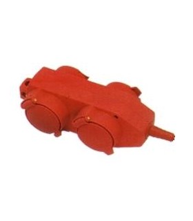BASE MULTIPLE 4 TOMAS S/CABLE CON TAPA 10/16A 250V 3500W