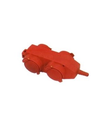 BASE MULTIPLE 4 TOMAS S/CABLE CON TAPA 10/16A 250V 3500W