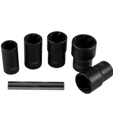 JUEGO 5 VASOS EXTRACTOR TORNILLOS/ TUERCAS 17 A 27MM