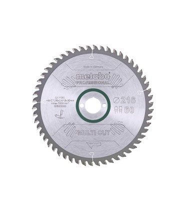 DISCO CORTE ALUMINIO Ø216x30 60 DIENTES METABO 28083