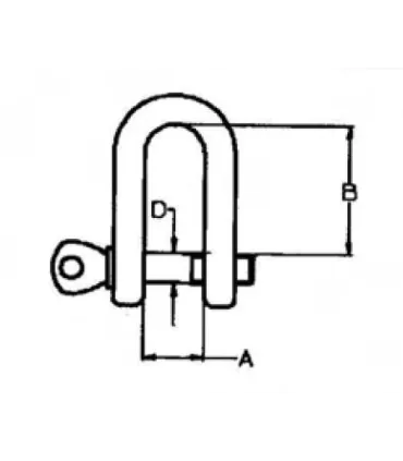GRILLETE RECTO GALV. 38mm 1"1/2 (5000KG)