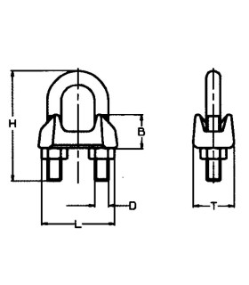 SUJETACABLE GALV.DIN-741 11mm 7/16"