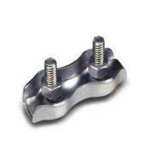 SUJETACABLE PLANO DOBLE ZINC SPD306 Ø 6mm
