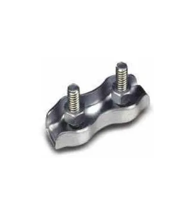 SUJETACABLE PLANO DOBLE ZINC SPD308 Ø 8mm