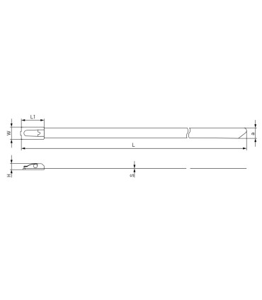 BRIDA INOX FLEJE 4.6x259MM CIERRE BOLA