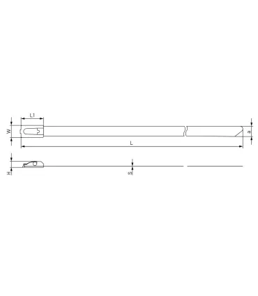 BRIDA INOX FLEJE 4.6x259MM CIERRE BOLA