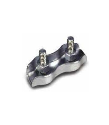 SUJETACABLE PLANO DOBLE ZINC CABLE 3mm