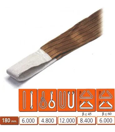ESLINGA NYLON 5000 KG 1,5m ROJA