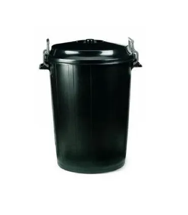 CUBO BASURA PLASTICO 100 L SIN TAPA NEGRO