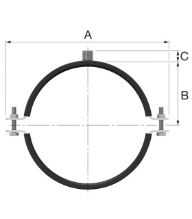 ABRAZADERA ISOFONICA ZN M8/10 Ø 35MM 1"