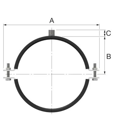 ABRAZADERA ISOFONICA ZN M-8/10 Ø100 3"1/2