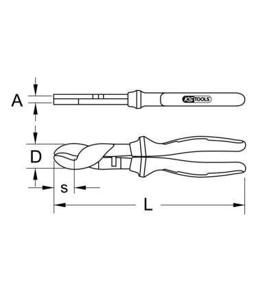 ALICATE CORTE ELECTRICO L245mm 1000V Ø17mm 50mm2