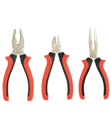 SET 3 ALICATES UNIVERSAL+CORTE+MECANICO RECTO.