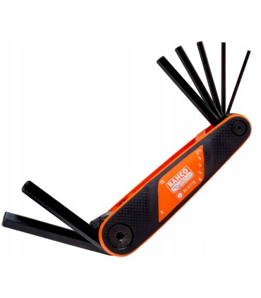 JUEGO 7 LLAVES ALLEN HEXAGONALES 2,5-10mm TIPO NAVAJA BAHCO