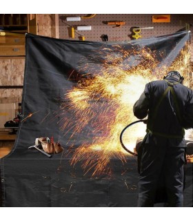 MANTA 3,8x4 MTROS TELA AISLANTE CALOR Y PROYECCIONES SOLDADURA 1500ºC 1,4mm
