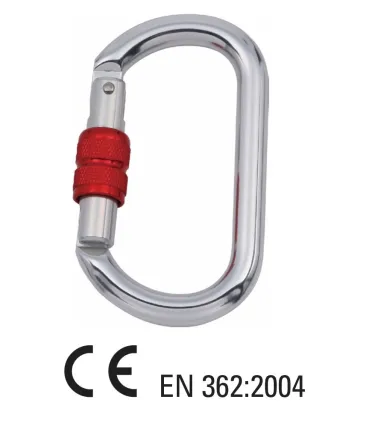 MOSQUETON OVALADO ANTICAIDAS CE EN362