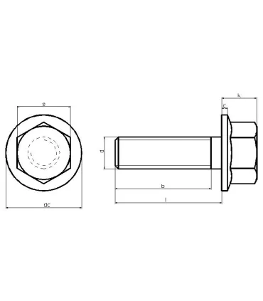 M8X30 TORNILLO DIN 6921 8.8 ZINCADO ARANDELA DENTADA