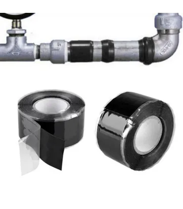 ROLLO CINTA REPARACION SILICONA AUTOSOLDABLE NEGRA 25mm x 3m