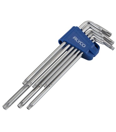 JUEGO 9 LLAVE TORX CODO INVIOLABLE T-10/T50