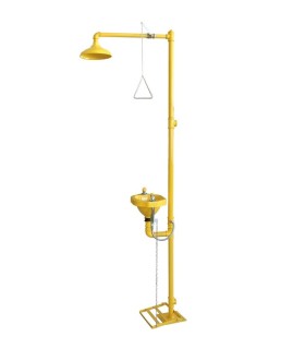 DUCHA Y LAVAOJOS COLUMNA CON PEDAL