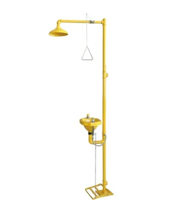 DUCHA Y LAVAOJOS COLUMNA CON PEDAL