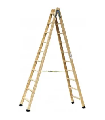 ESCALERA 12 PELD.TIJERA MADERA 3,25m C/TACOS