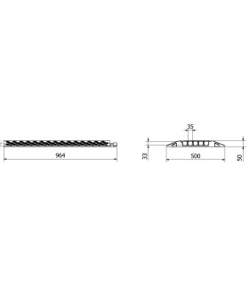 PROTECTOR RAMPA CUBRE CABLES 900x500x50mm 5 Canales