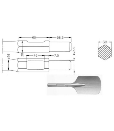 CINCEL SW30 ANCHO-PALA 450x80 HITACHI/ MAKITA