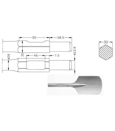 CINCEL SW30 ANCHO-PALA 450x80 HITACHI/ MAKITA
