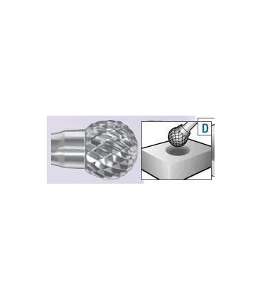 FRESA METAL DURO ESFÉRICA KUD 0403 D5 M3