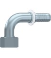 HEMBRA GIRATORIA 90° MÉTRICA CON JUNTA Ø 8 L 14X1,5 DN 1/4"