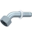 HEMBRA GIRATORIA 45° MÉTRICA CON JUNTA Ø 38 S 52X2 DN 1"1/4