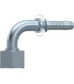 HEMBRA GIRATORIA 90º MÉTRICA CONO24º/60º  Ø 15L  M22X1.5 DN 1/2"