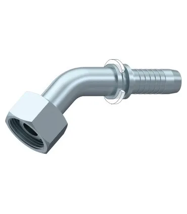HEMBRA GIRATORIA 45º MÉTRICA CONO24º/60º  Ø 18L  M26X1.5 DN 5/8"