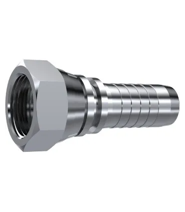 HEMBRA GIRATORIA  RECTA ASIENTO PLANO INOX 3/8" BSP DN 1/4"