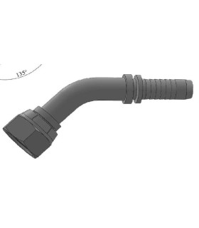 HEMBRA GIRATORIA  45° ASIENTO PLANO INOX 1/4" BSP DN 1/4"